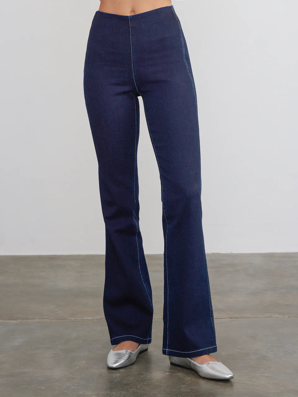 Denim Long Flare Pant