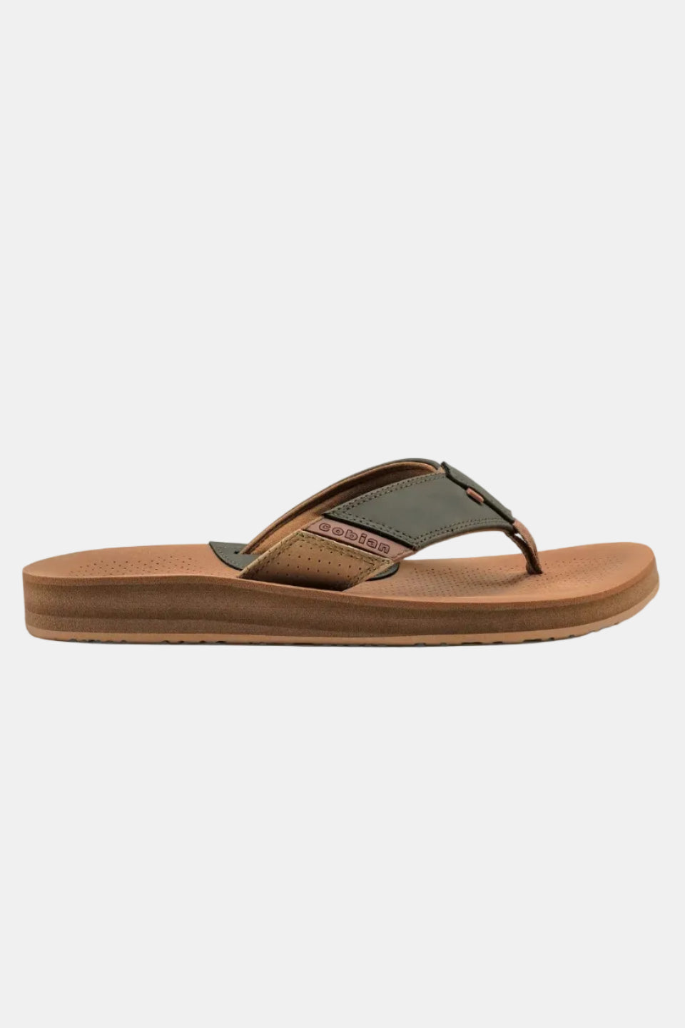 Brown sandal with a white background