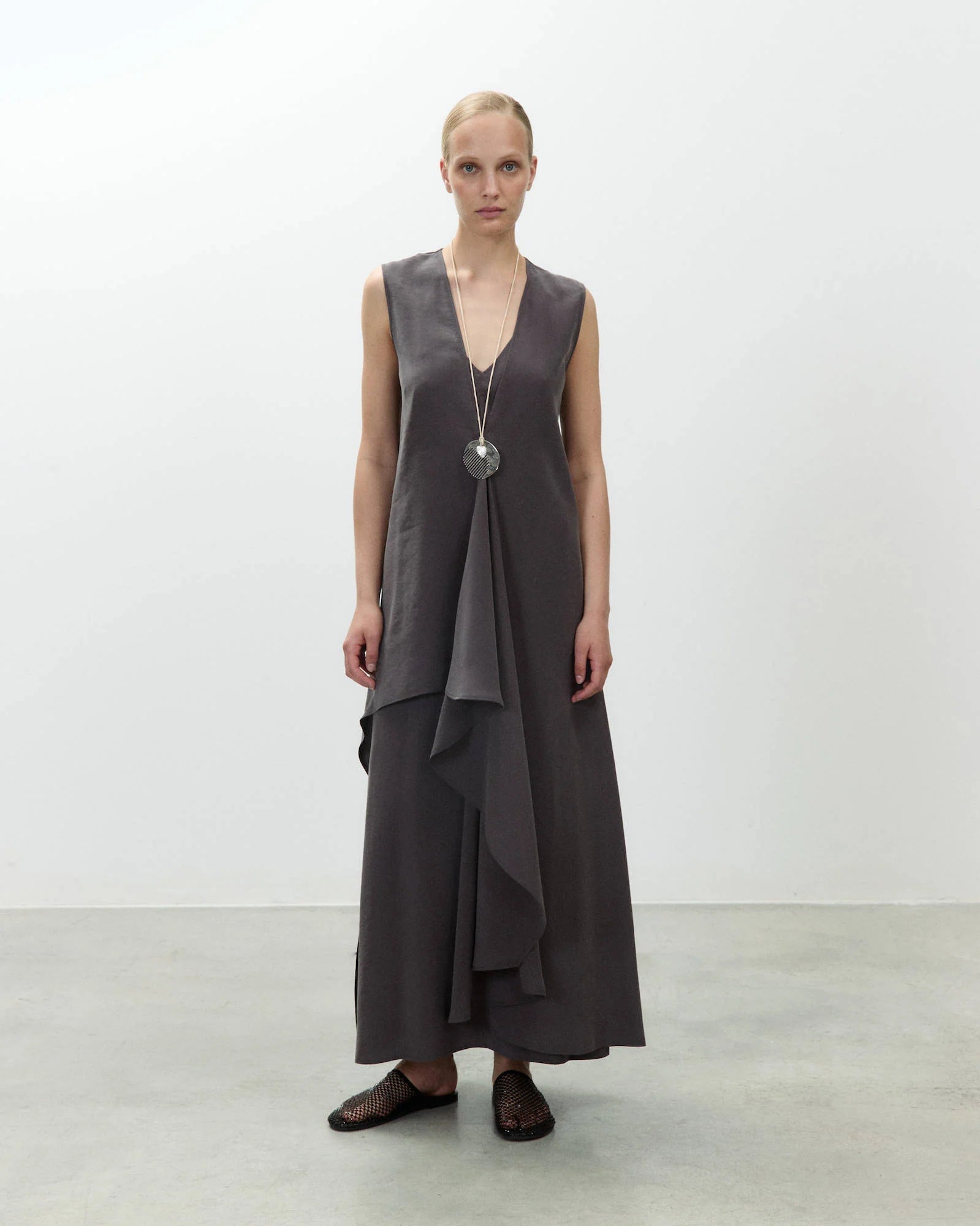 Black Dress with Ruffles