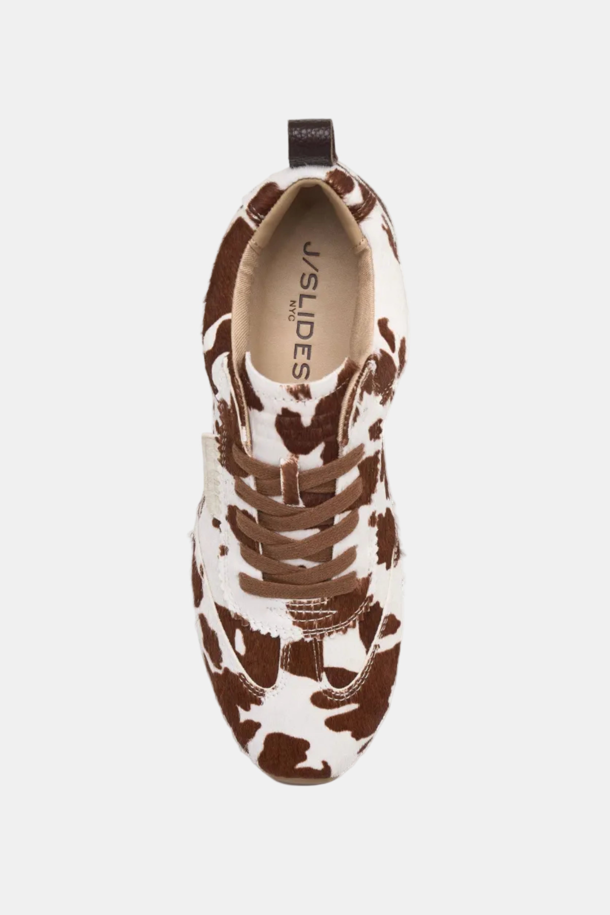 Cow print sneaker on a white background