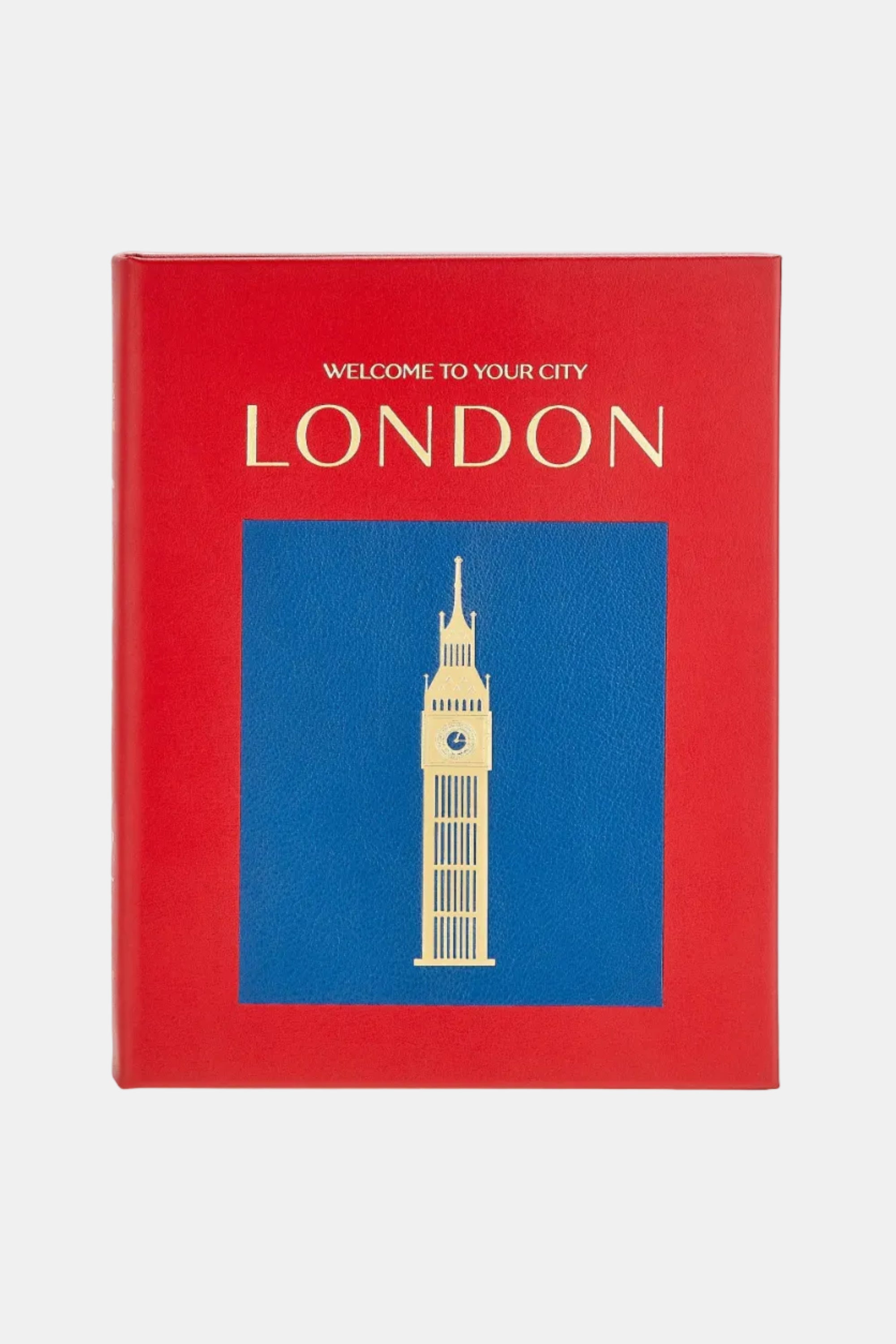 Red book with Big Ben illustration on a blue background, titled 'Welcome to Your City London'.