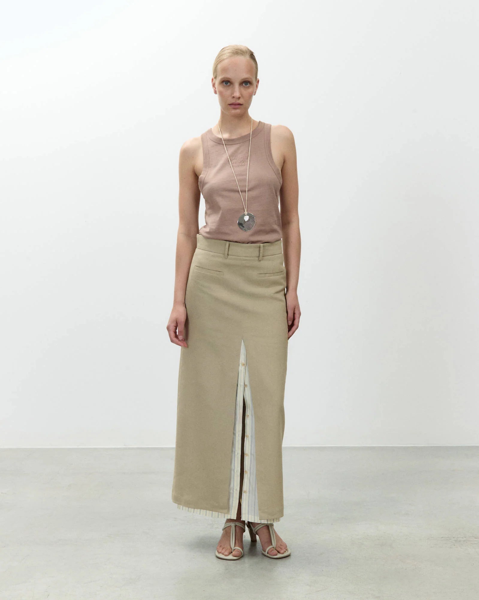 Linen Midi Skirt