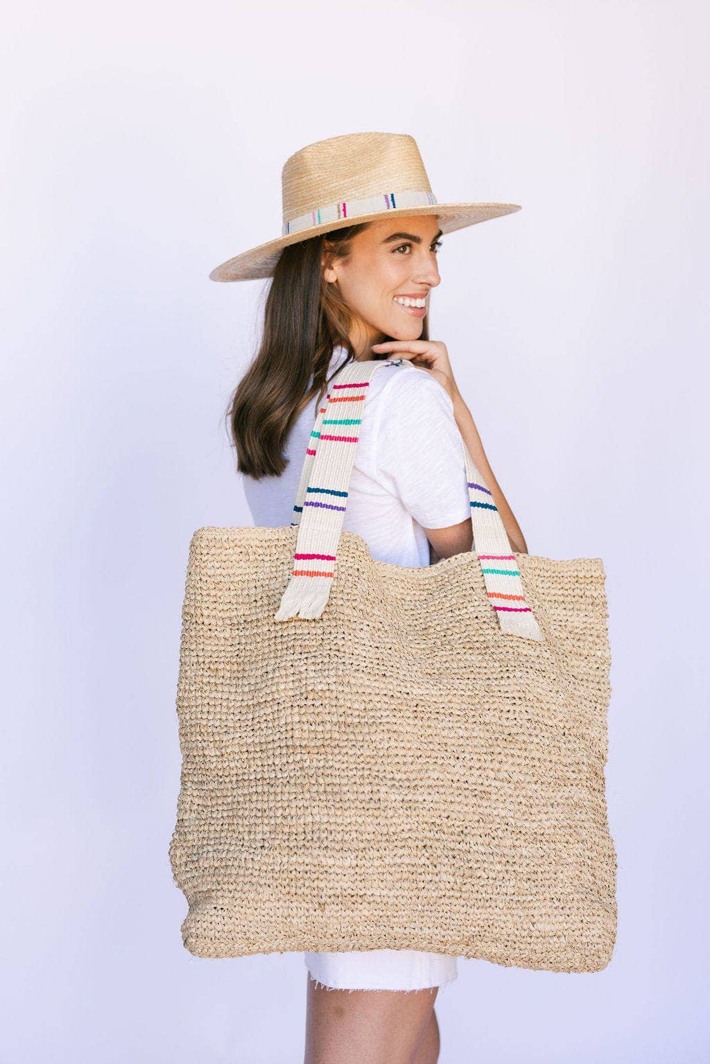 Irma Large Raffia Tote