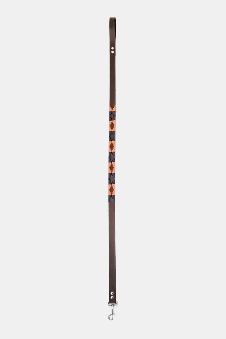 Leash with decorative pattern on a white background