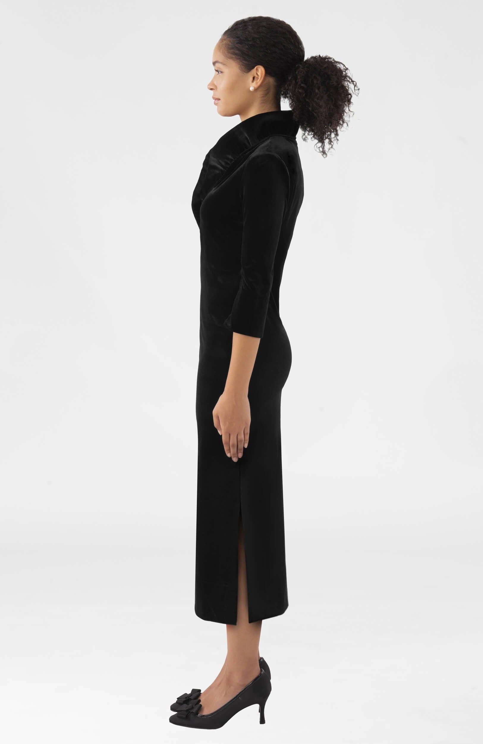 Ruffneck Midi/Maxi Dress - Silky Velvet