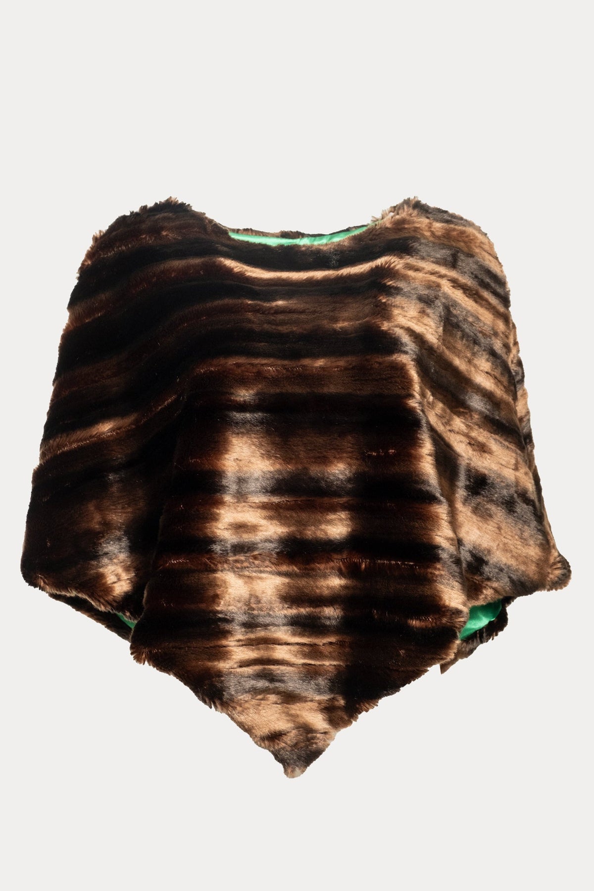 The Envoy Poncho Faux Fur Faux Fur Brown