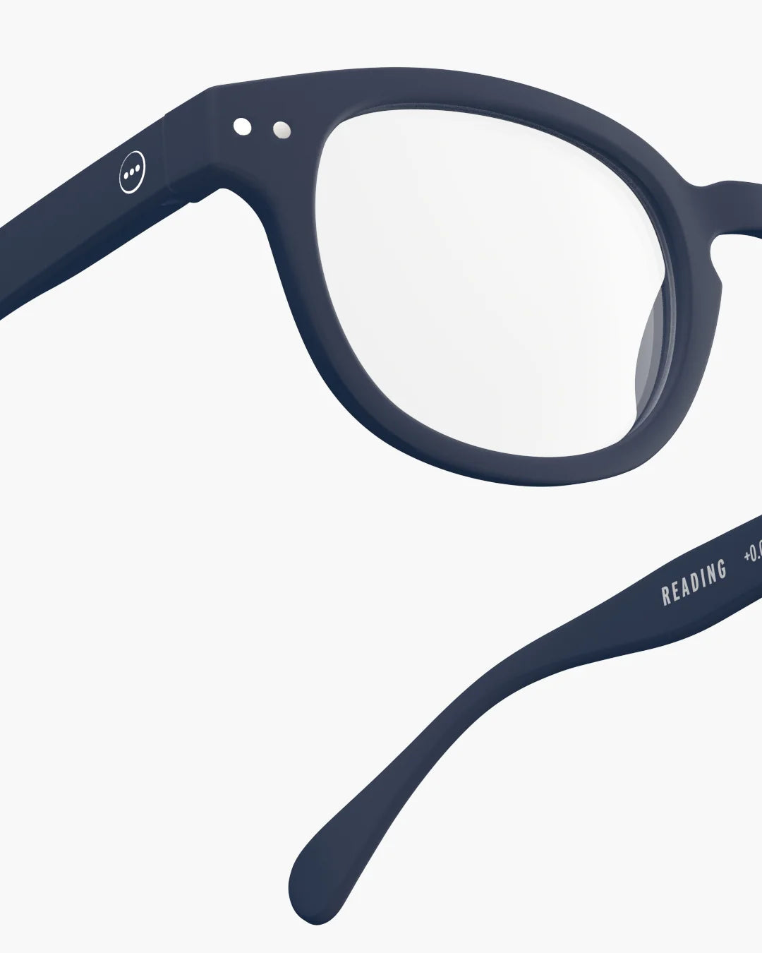 Black eyeglasses on a white background