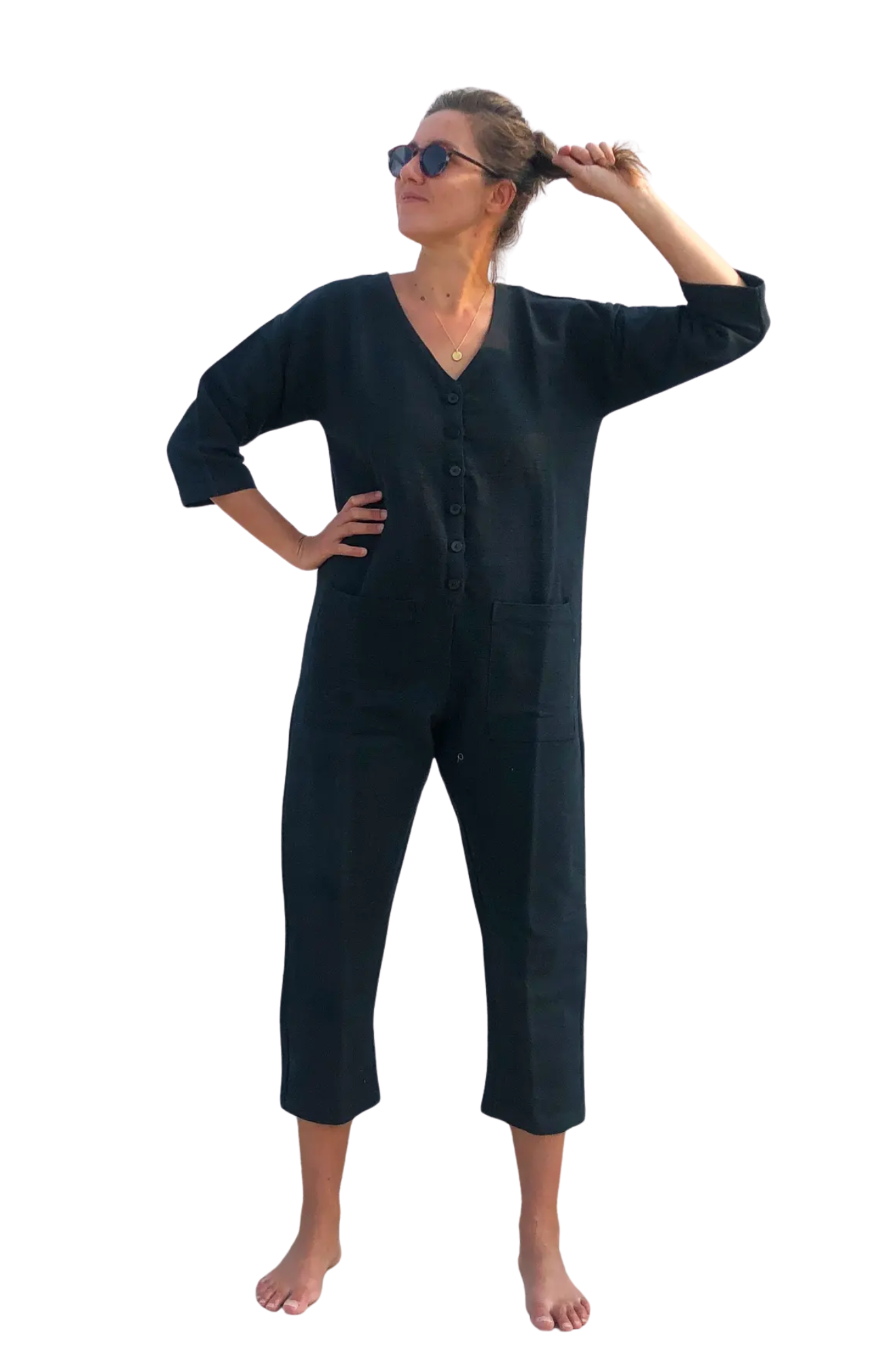 Happy-French-Gang-Textured-Jumpsuit