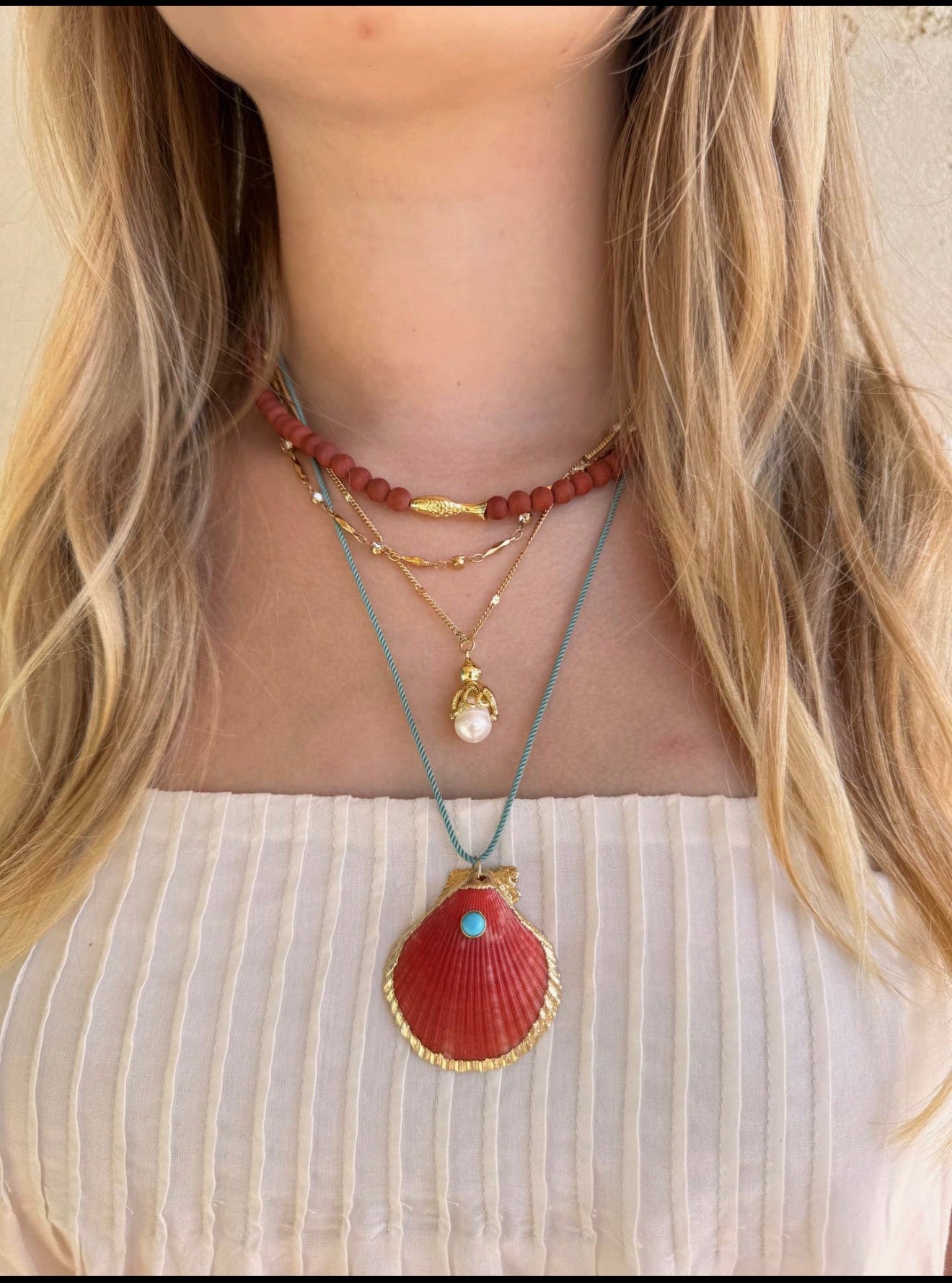 Palma Shell and Cord Necklace