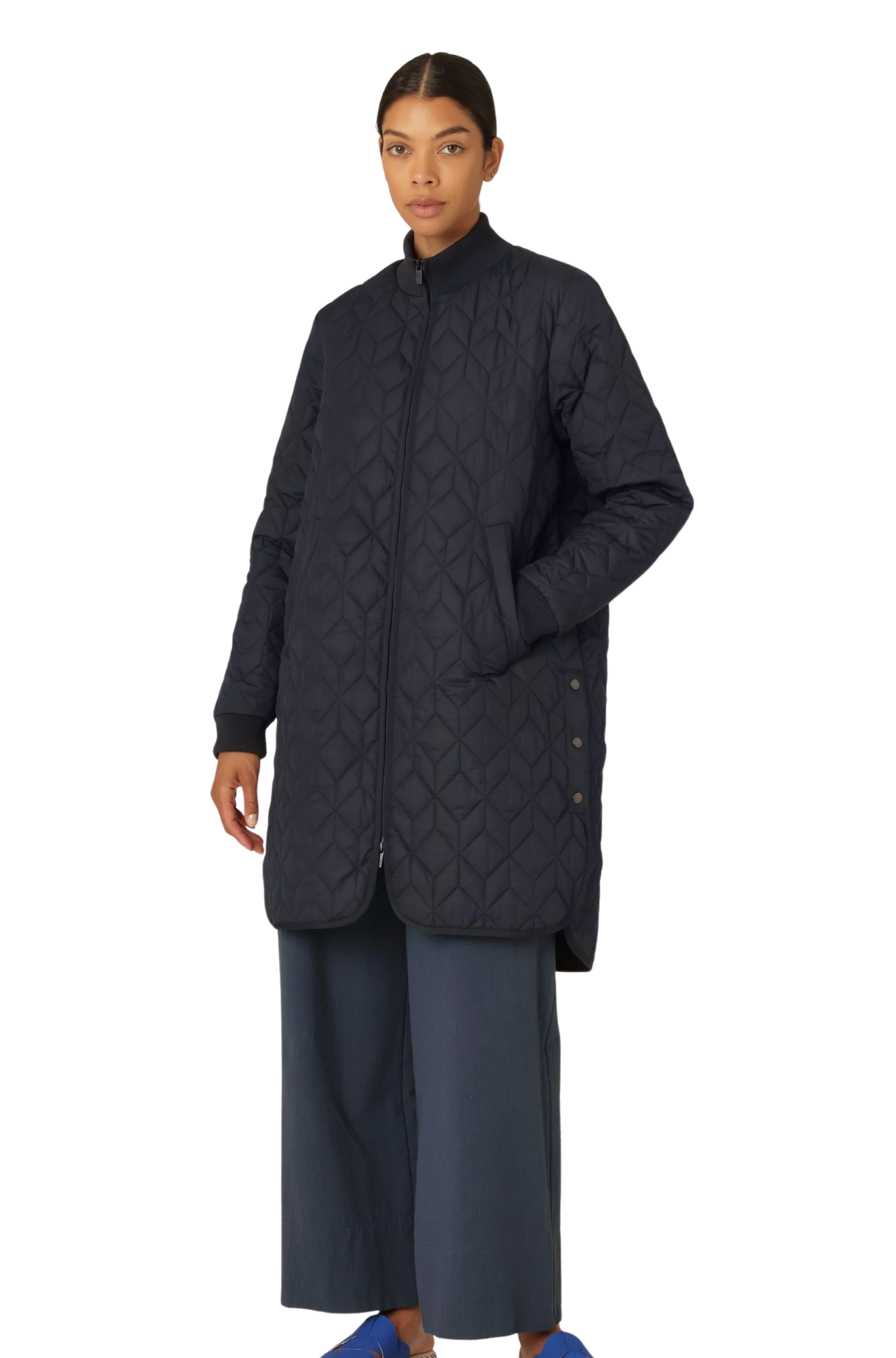 Ilse-Jacobsen-Long-Padded-Quilt-Jacket-dark-indigo