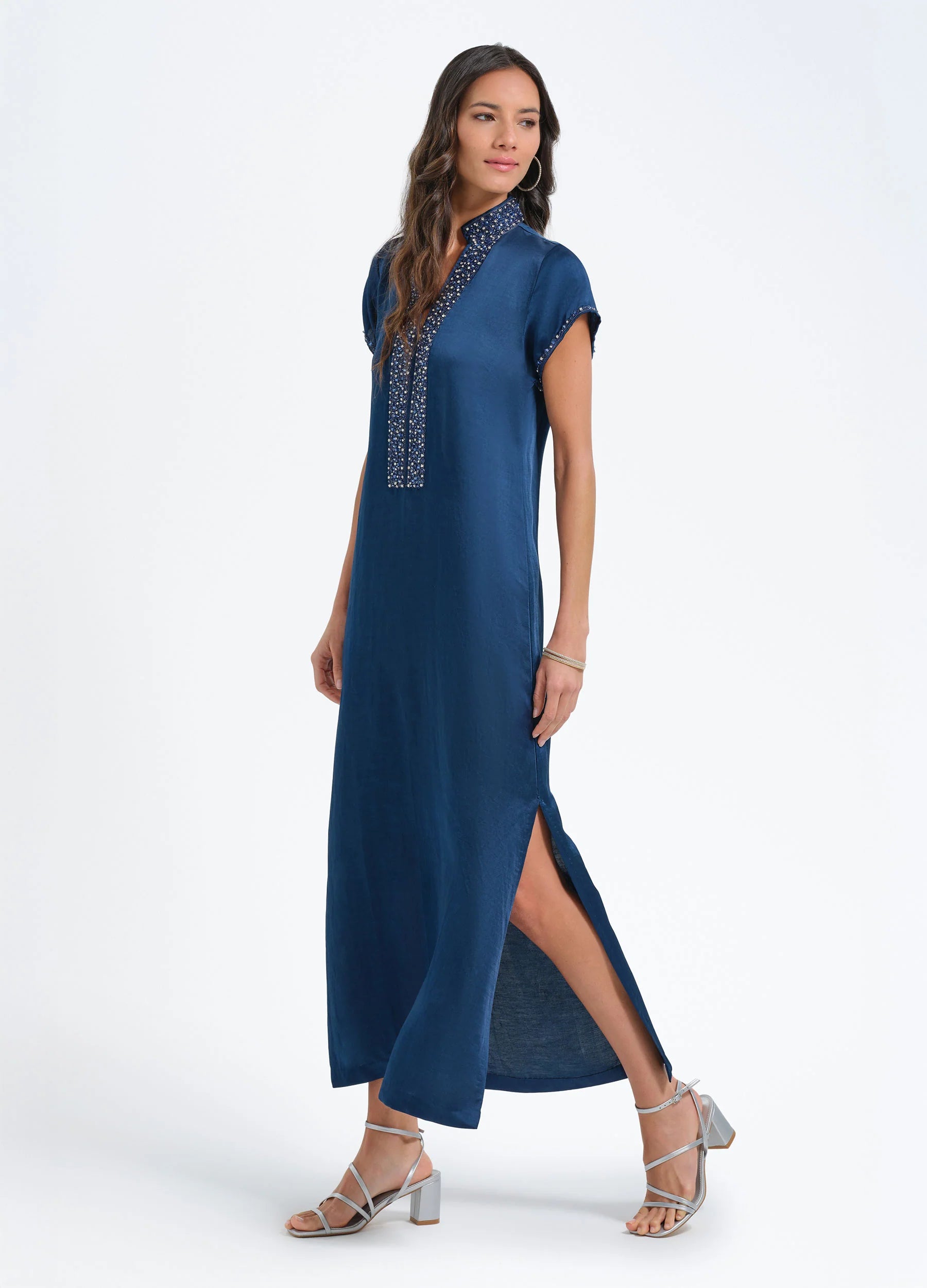 Meg 54" Cap Sleeve Caftan