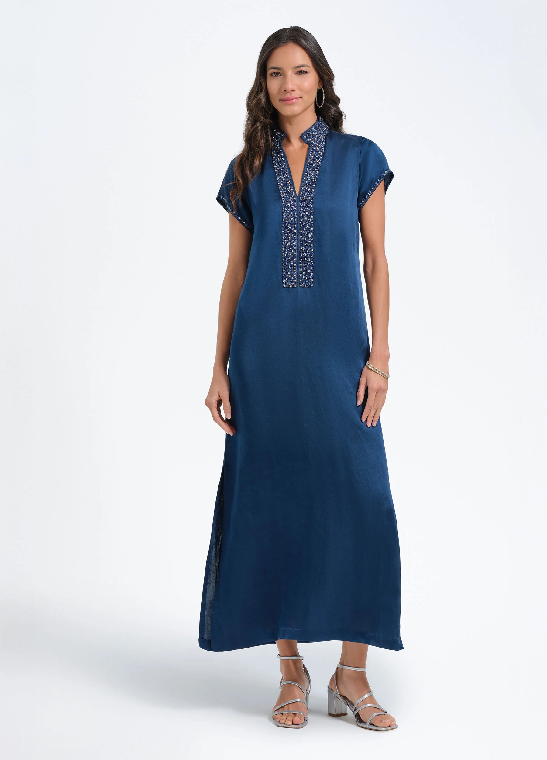 Meg 54" Cap Sleeve Caftan