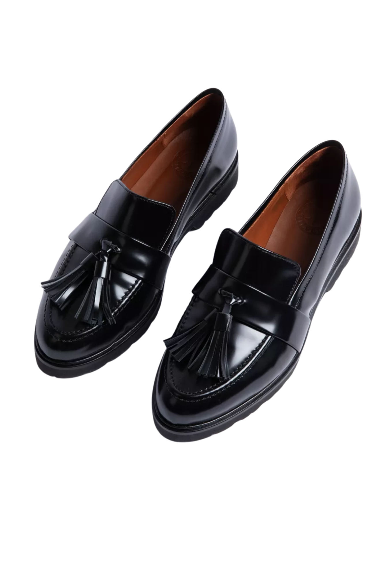 Penelope-Chilvers-Irvine-Tassel-Leather Loafer-black