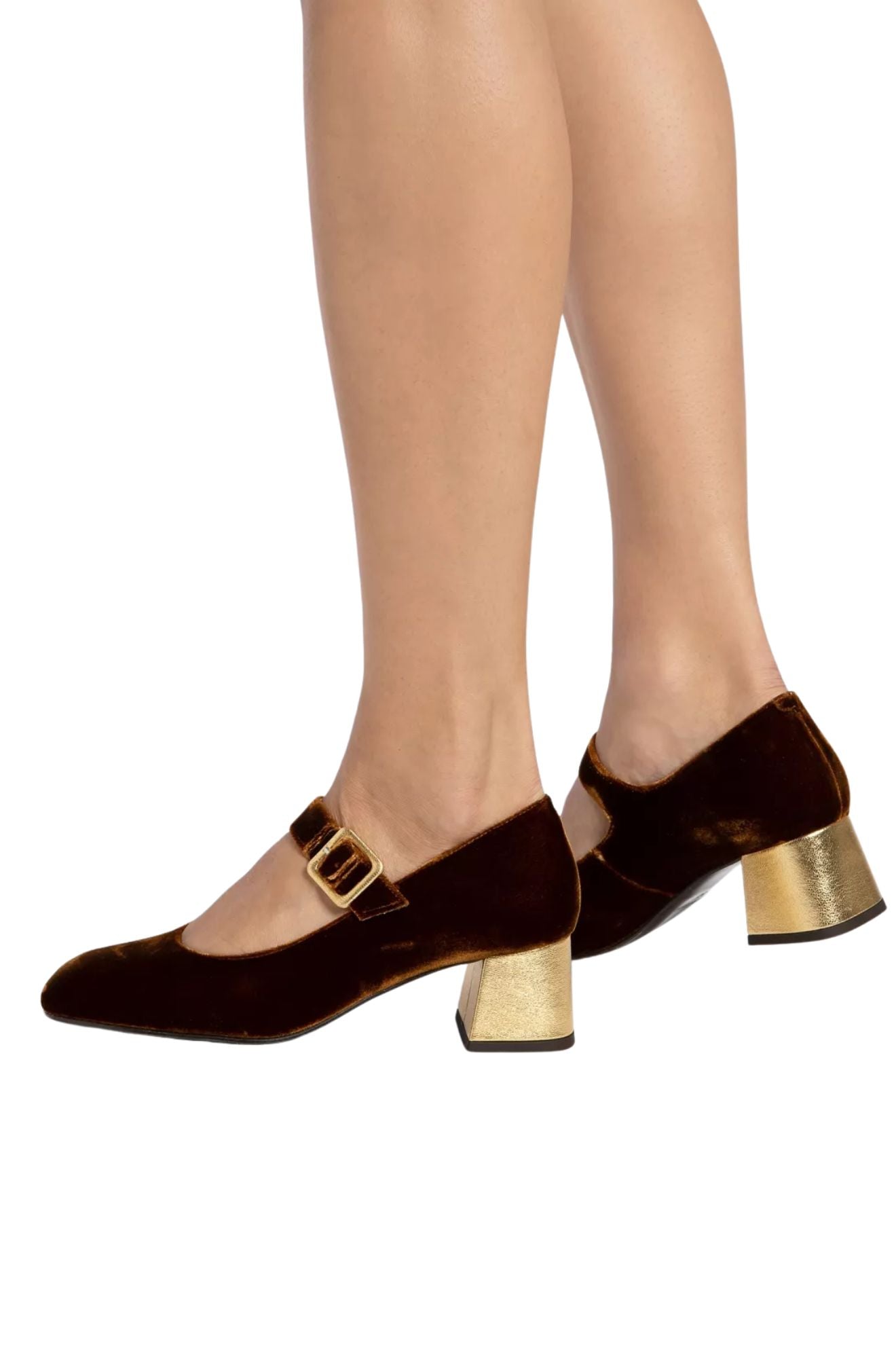 Mid Mary Jane Velvet Shoe