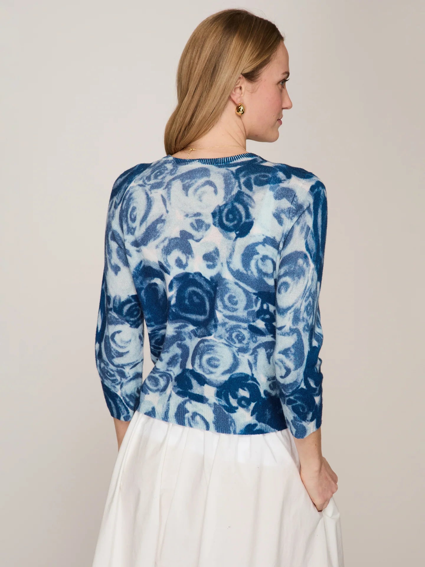 Watercolor Rose Baby Cardigan