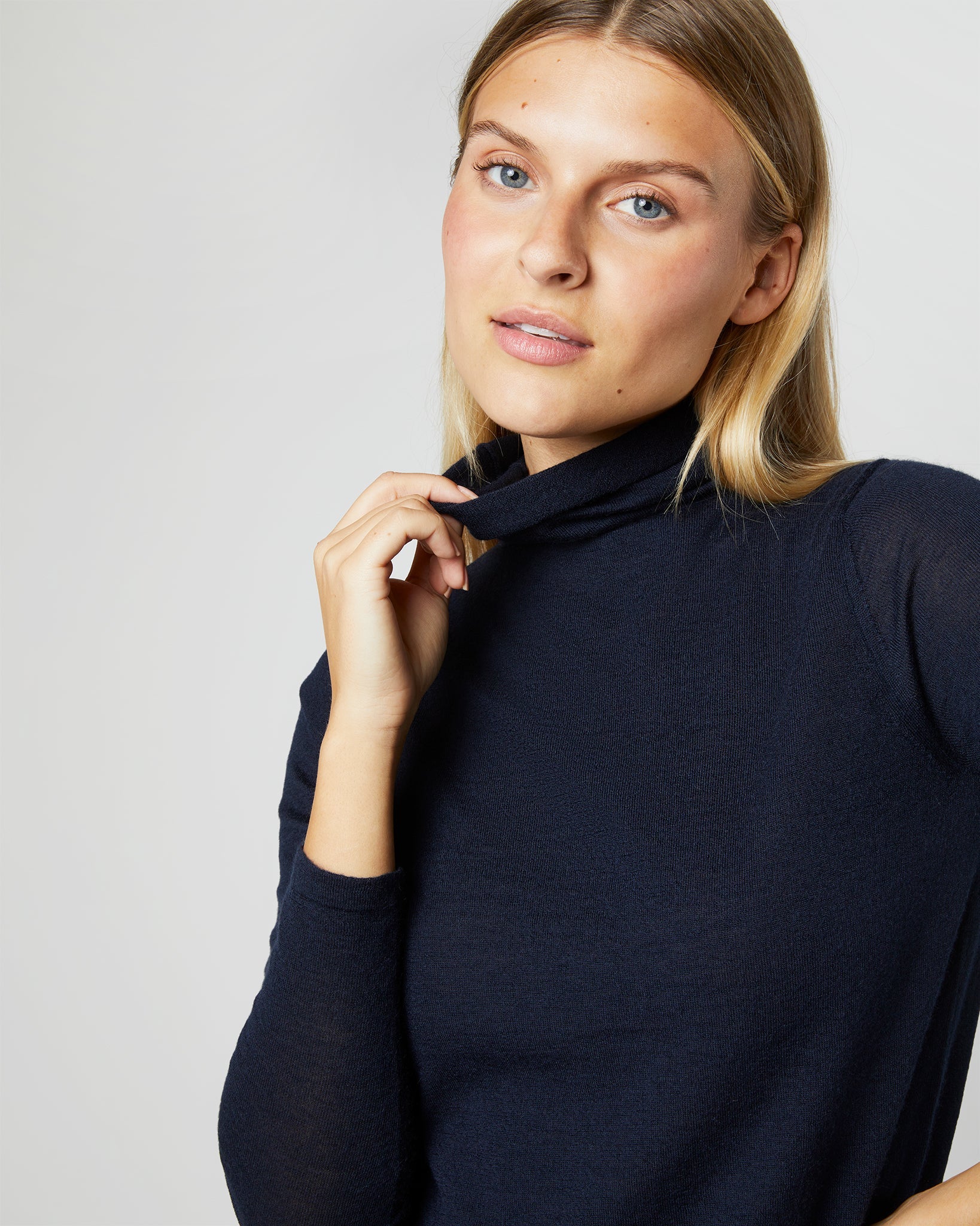 Superfine Funnel-Neck Sweater