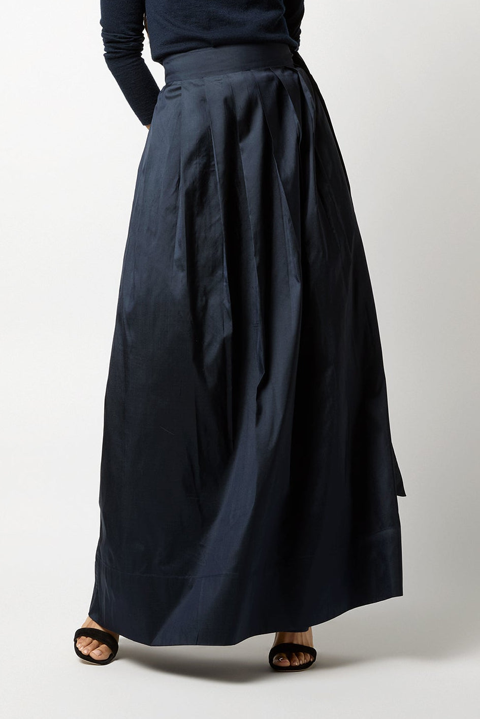 Pleated Wrap Skirt