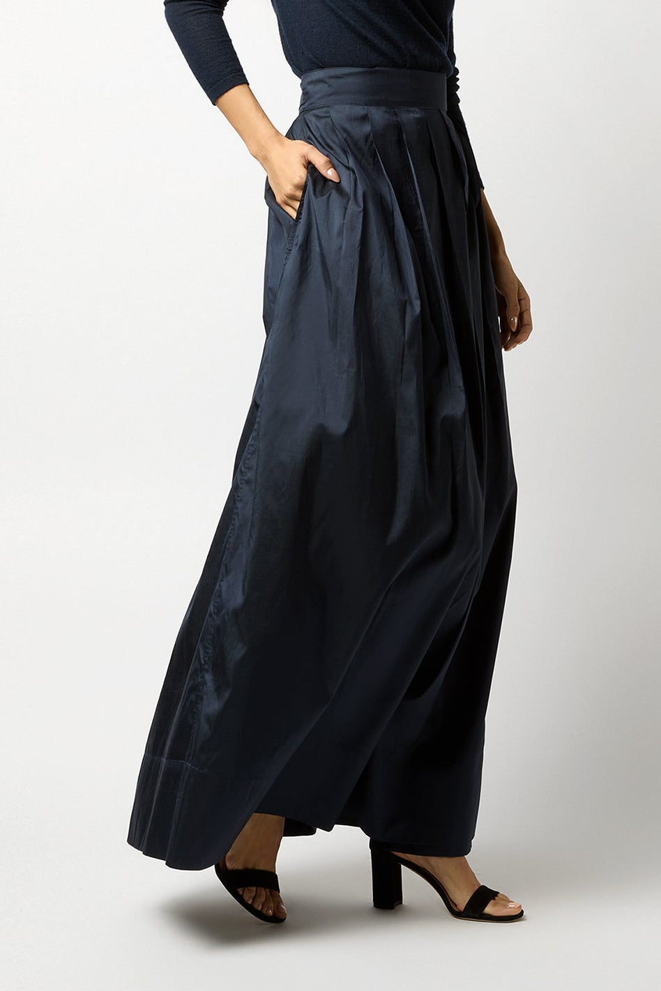 Pleated Wrap Skirt