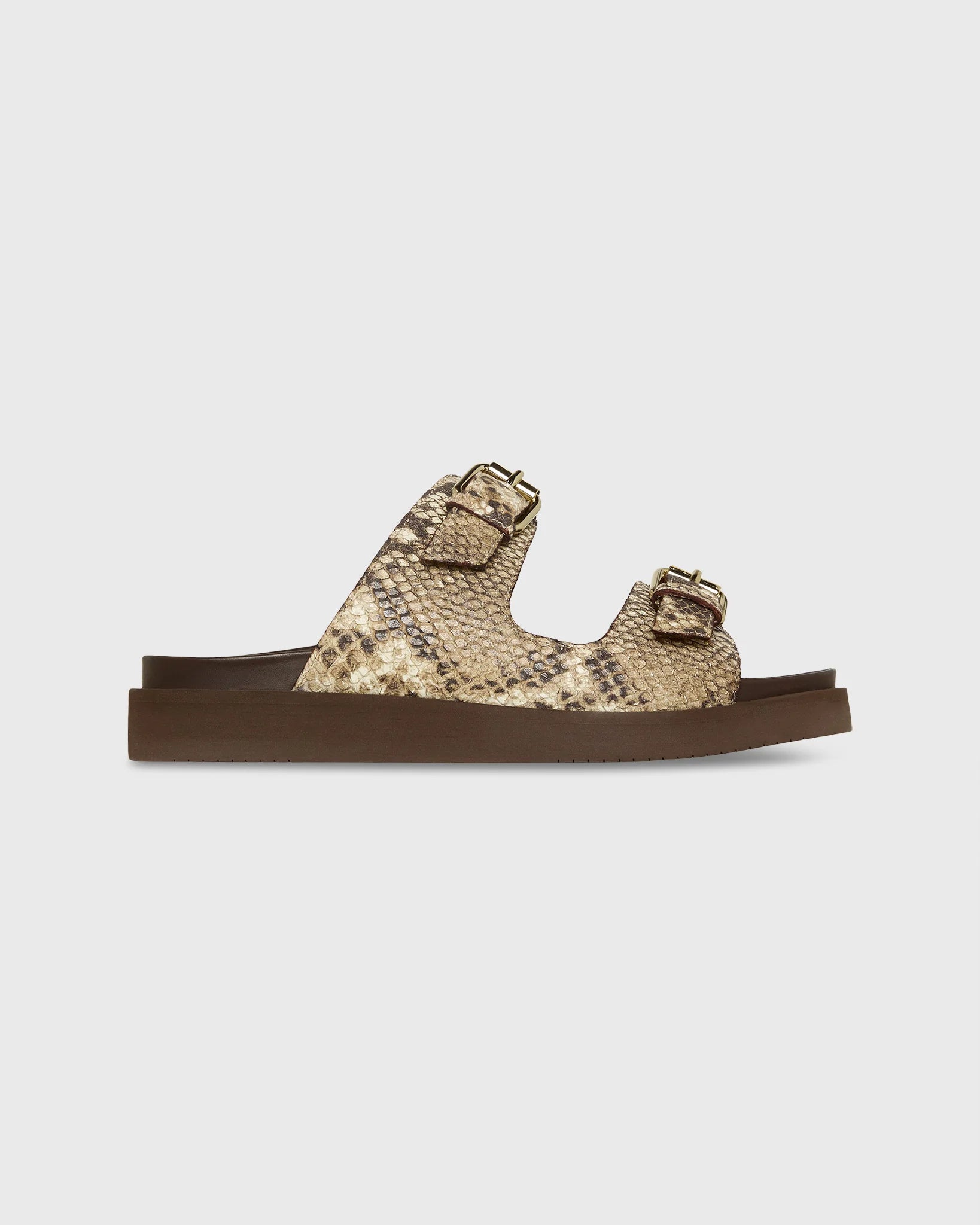 Double Buckle Platform Slide