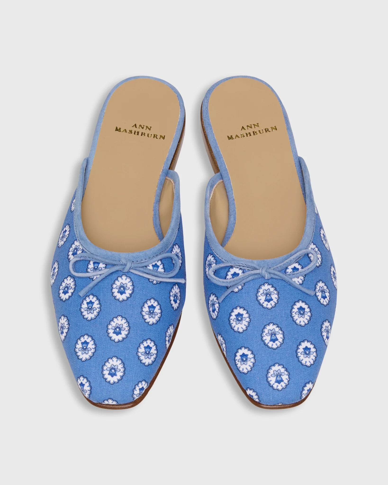 Joy Mule in Blue Provencal Rustic Poplin
