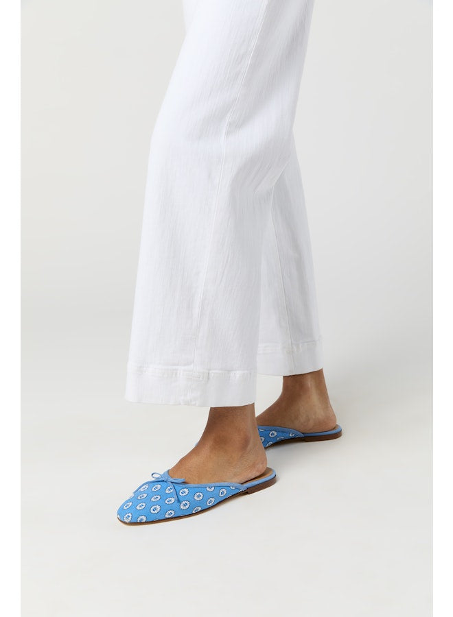 Joy Mule in Blue Provencal Rustic Poplin