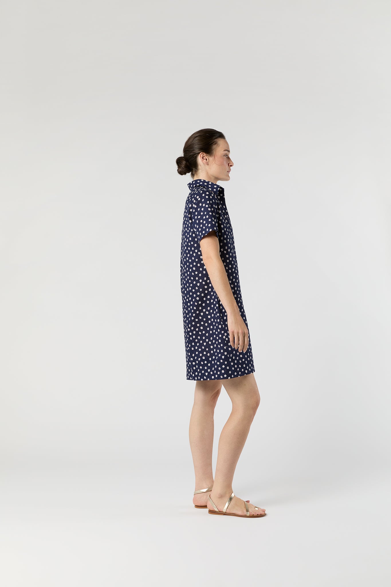Short-Sleeved Popover Dress