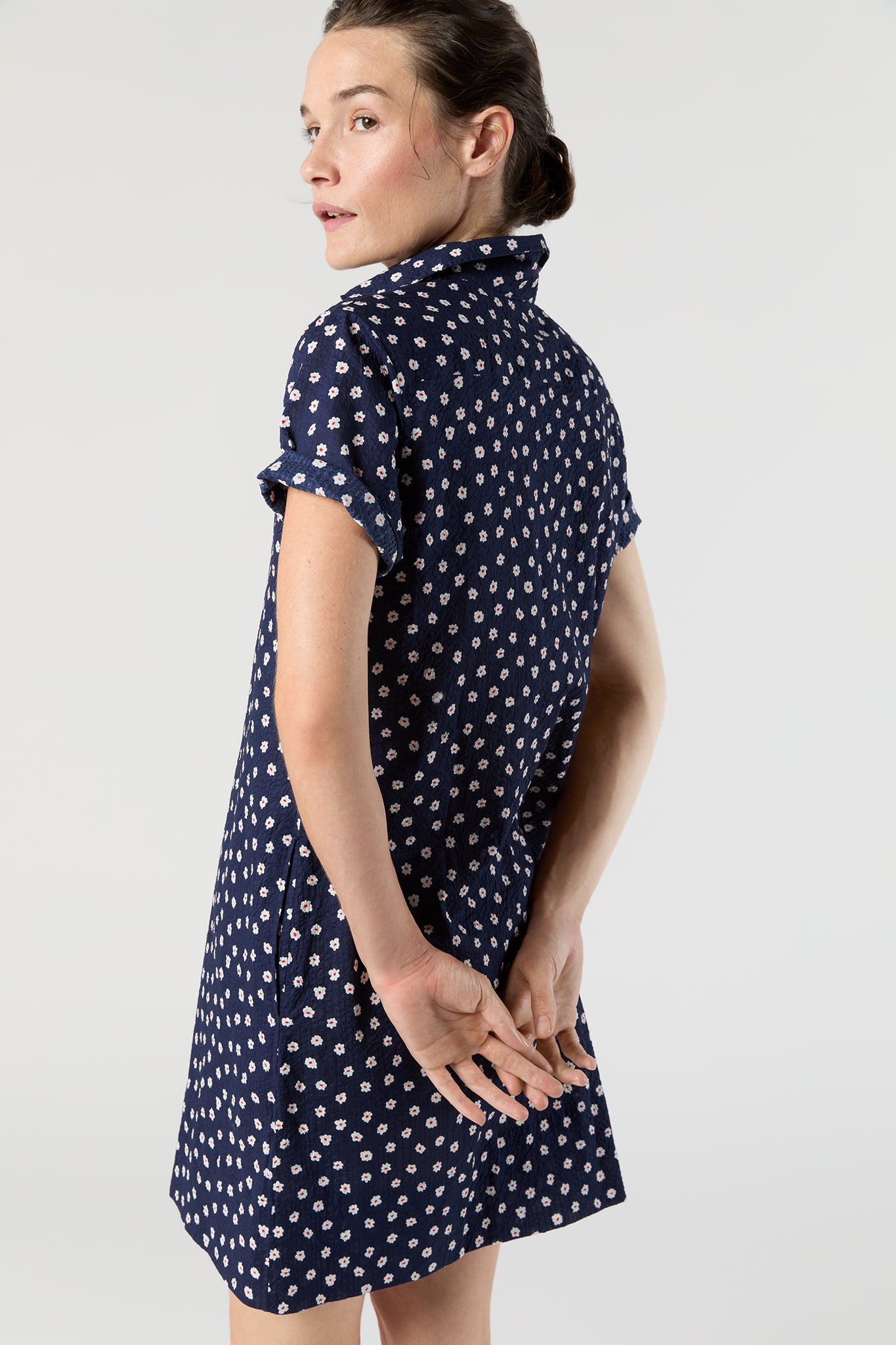 Short-Sleeved Popover Dress