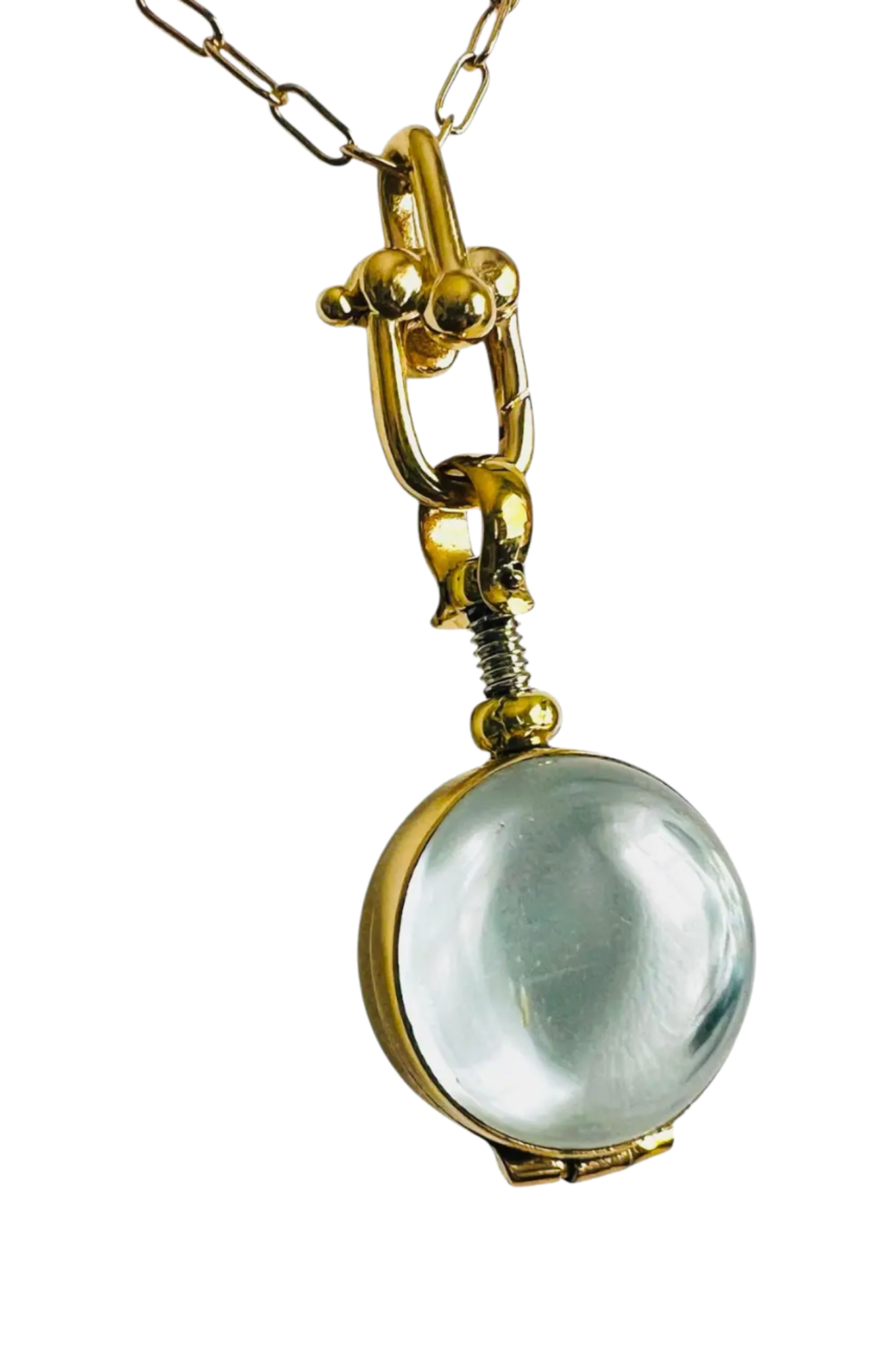 Crystal Locket Pendant Necklace