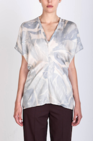 Brushed Print Blouse