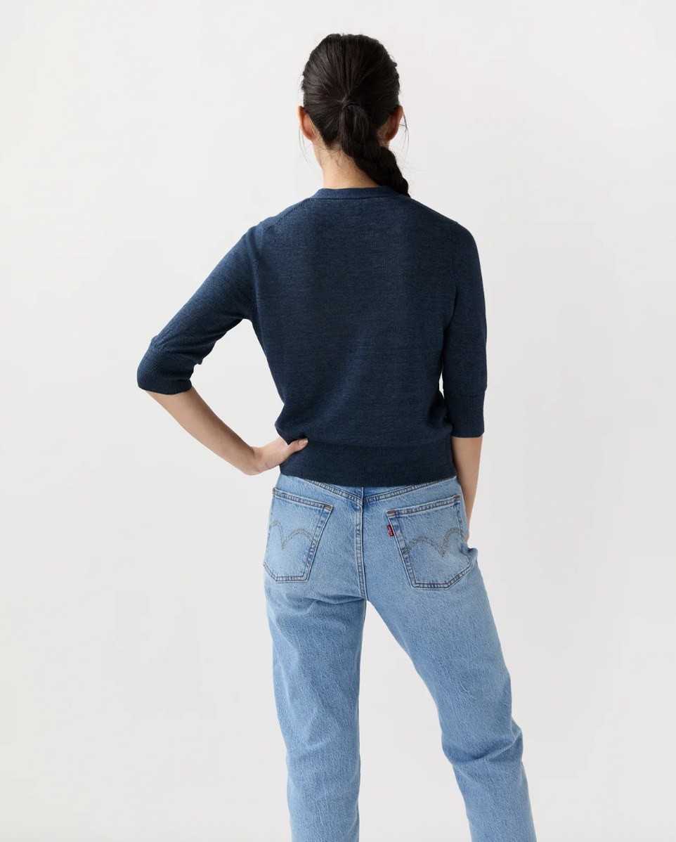 Short-Sleeved Rosie V-Neck Cardigan