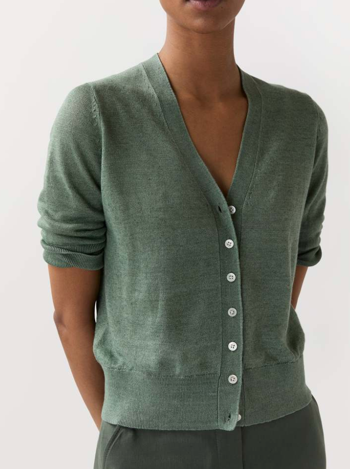 Short-Sleeved Rosie V-Neck Cardigan