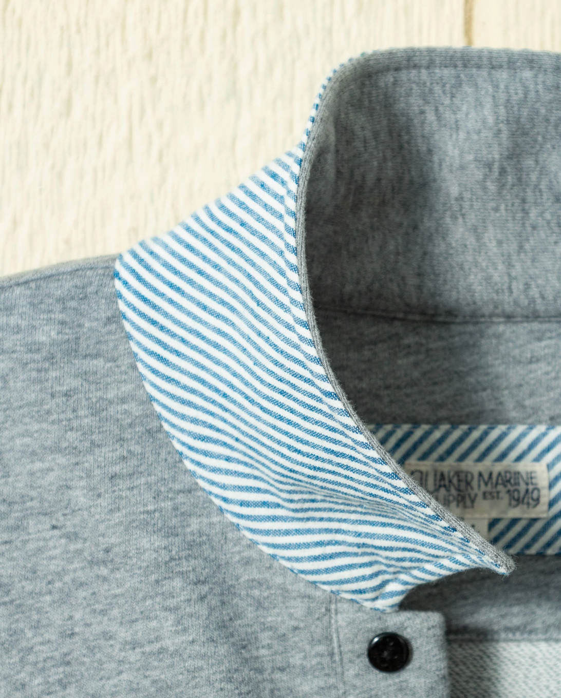 Acadia Polo in Athletic Heather Loopback Terry