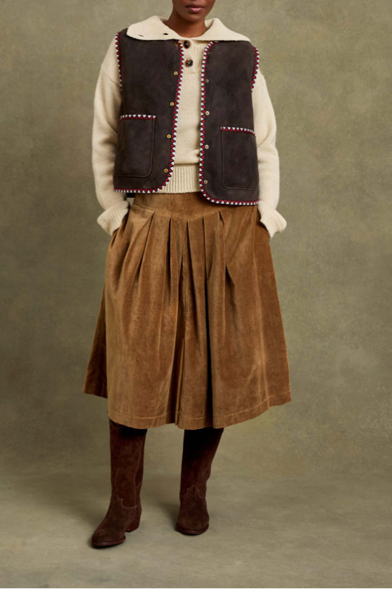 Lancaster Cotton Velvet Skirt