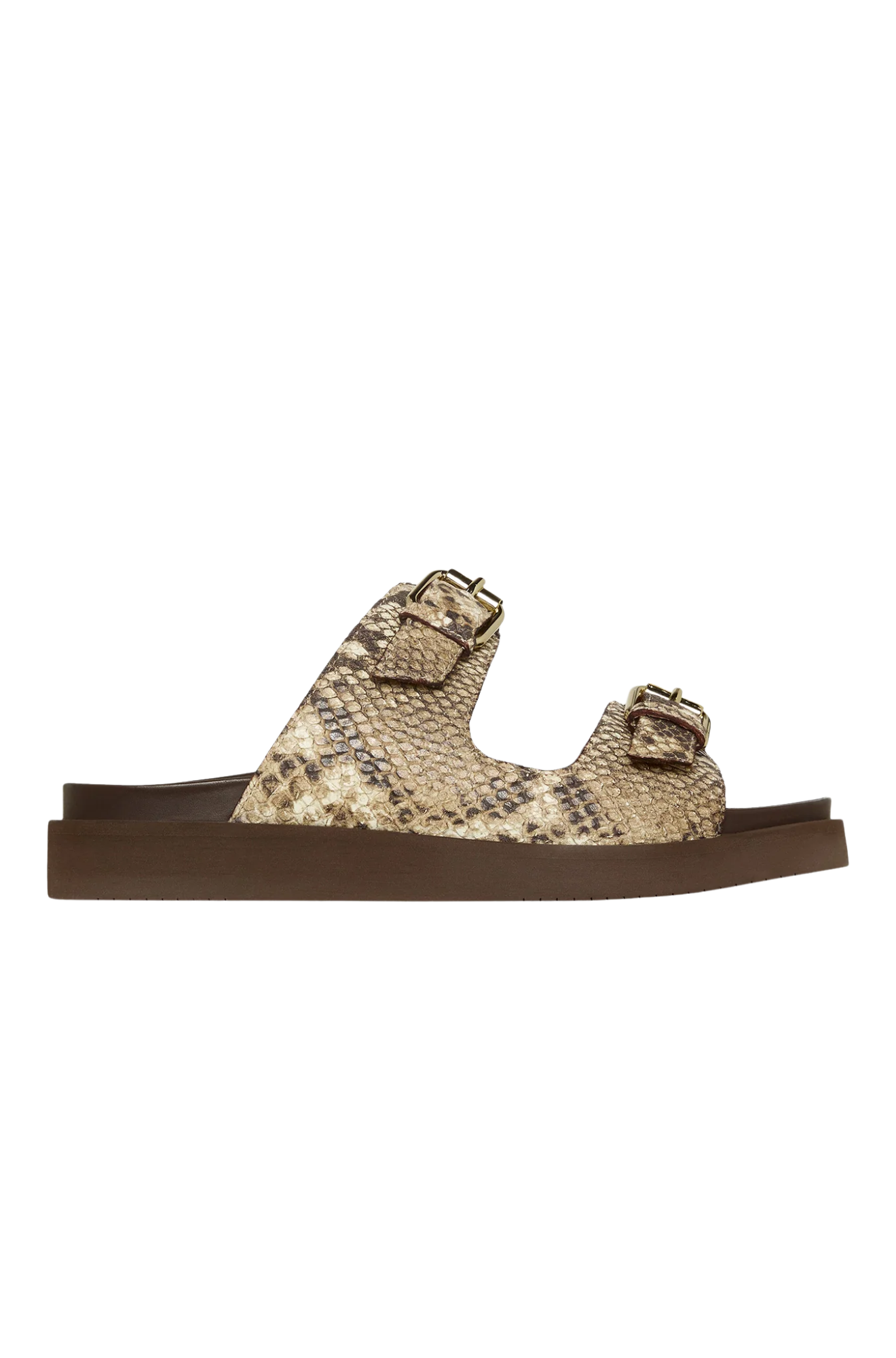 Double Buckle Platform Slide
