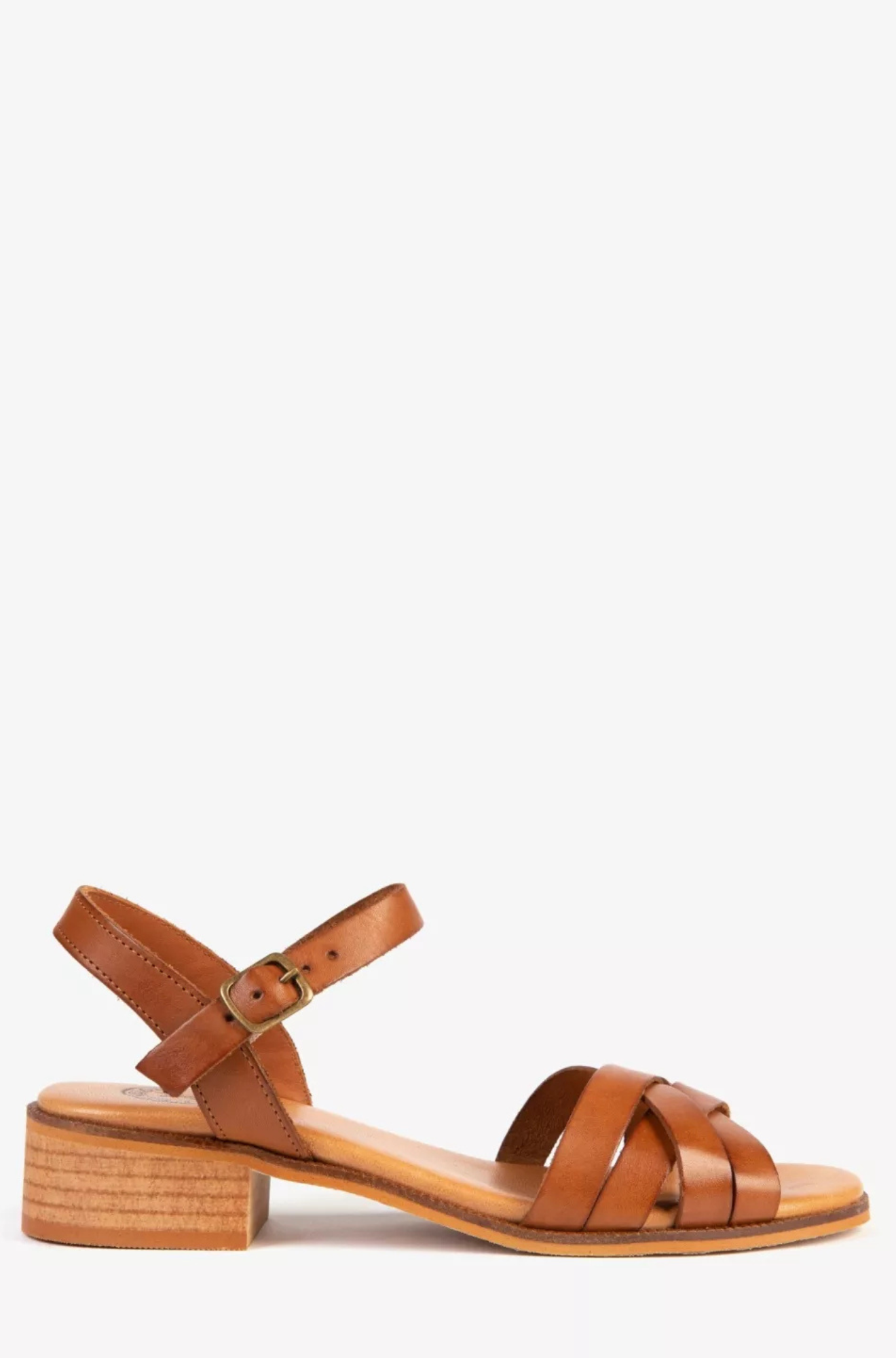 Heeled Shepherdess Leather Sandal