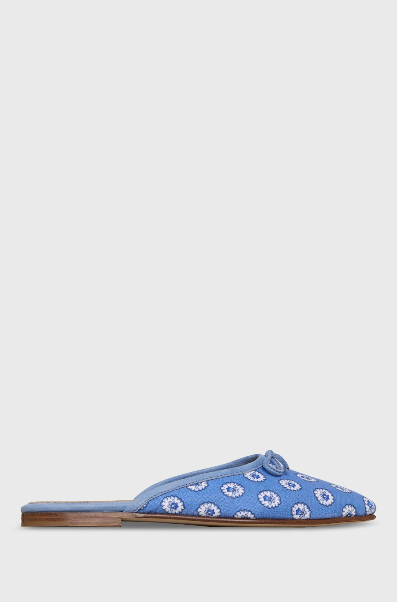 Joy Mule in Blue Provencal Rustic Poplin