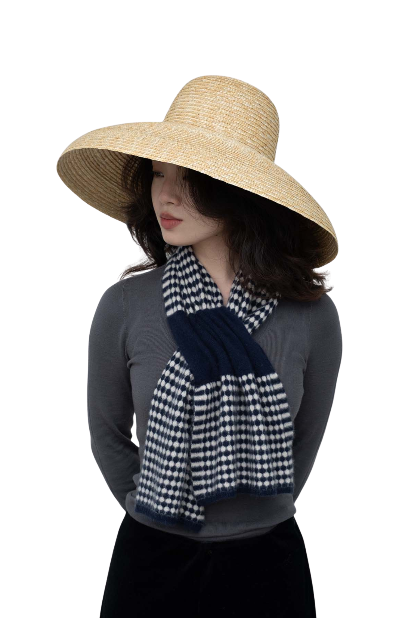 Coral Keyhole Cashmere Scarf