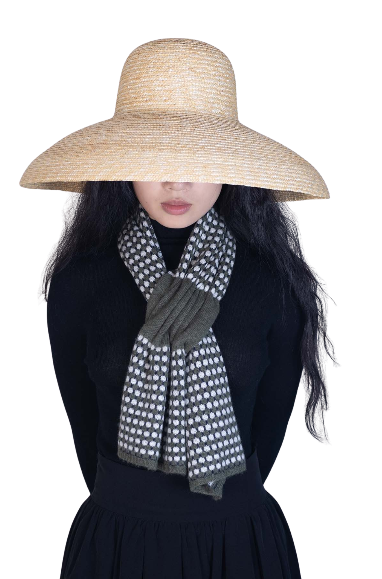 Coral Keyhole Cashmere Scarf