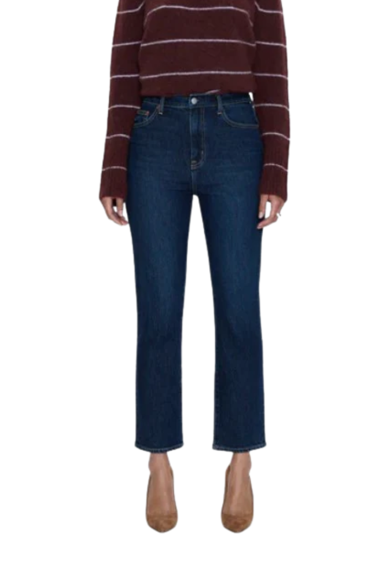 Bri Ankle High Rise Slim Straight