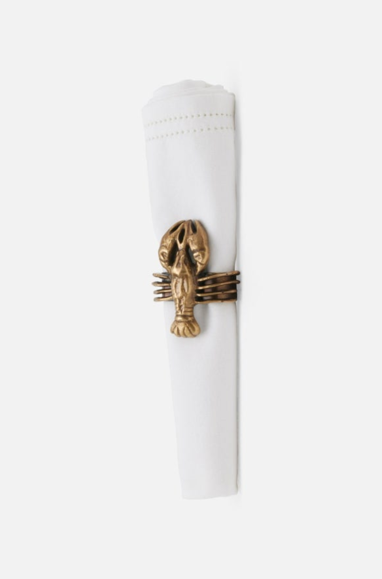 Marlin Antique Brass Lobster Napkin Ring