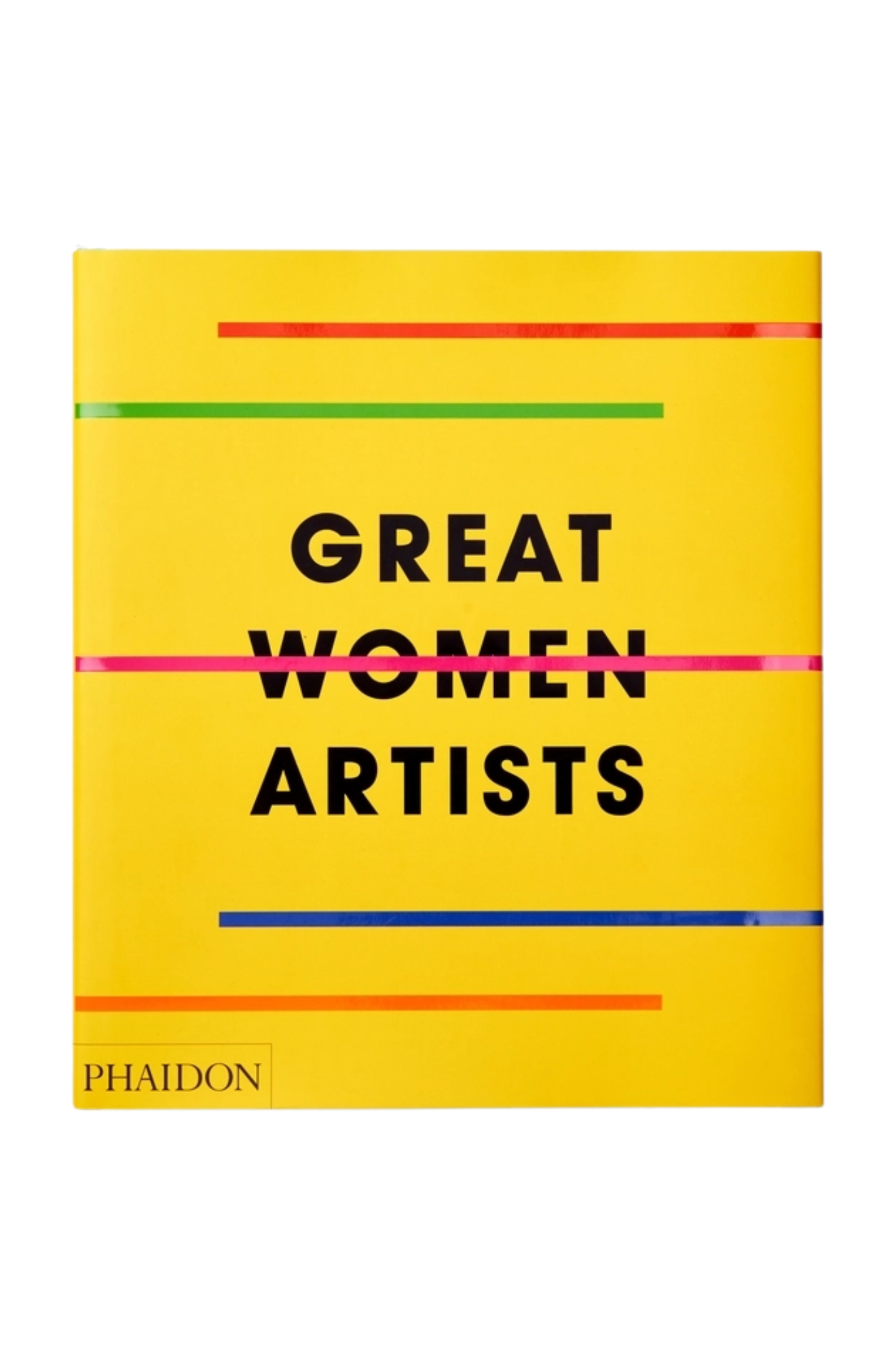 Book titled 'Great Women Artists' by Phaidon on a yellow background