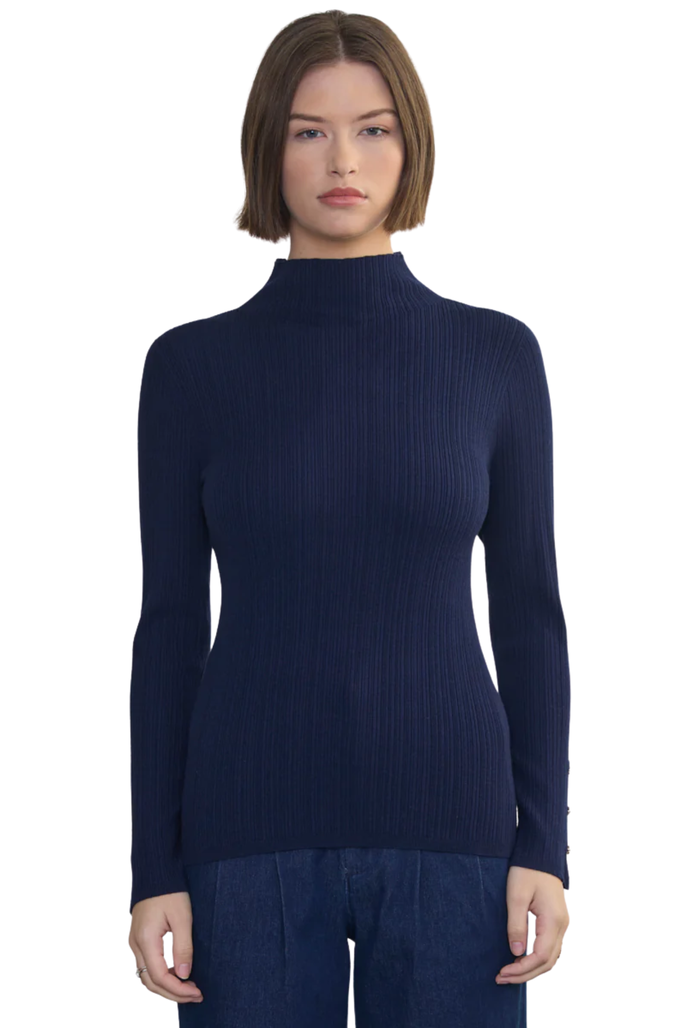 Phoebe Rib Mockneck
