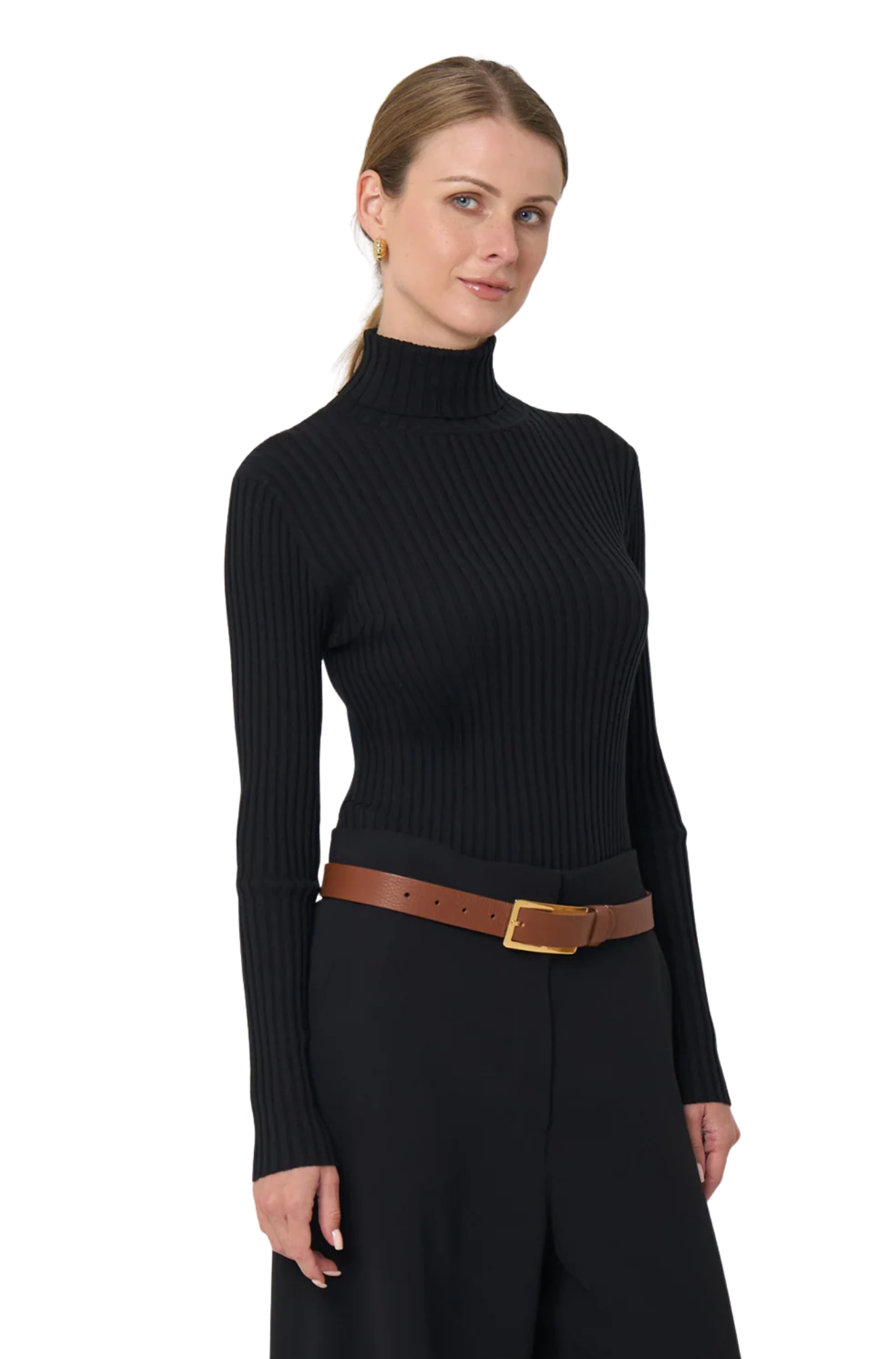 Ivy Ribbed Turtleneck Sweater