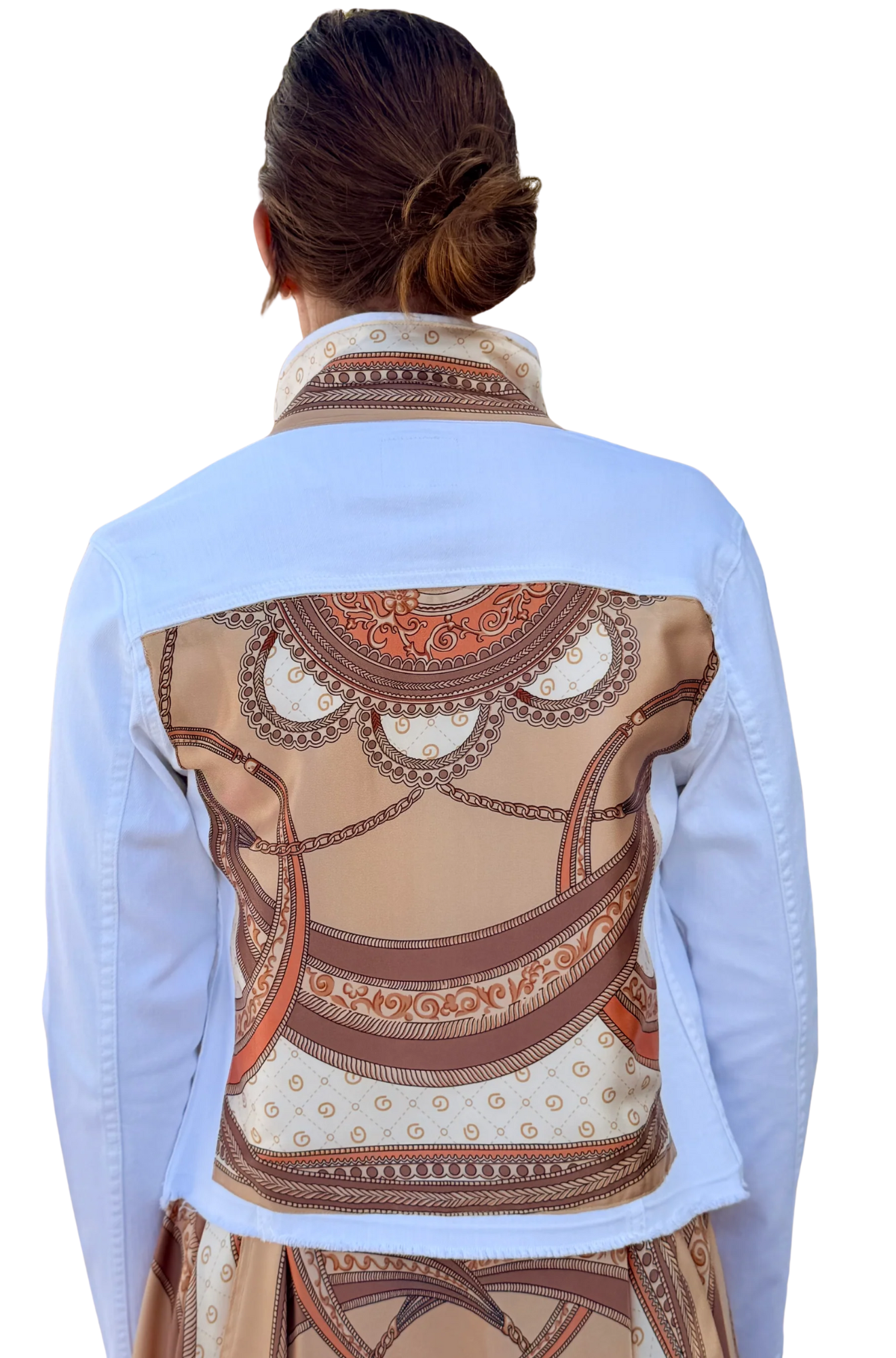 The White Denim Jacket / Beige Elegance