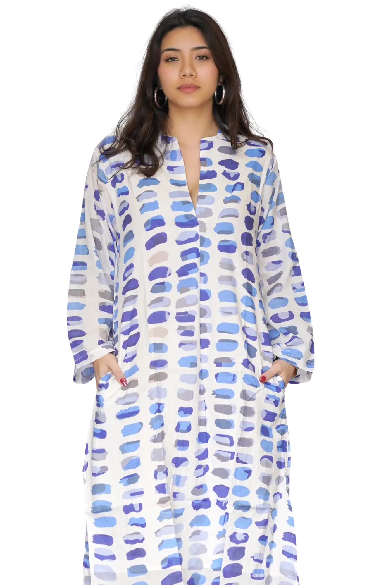 Aashi Dress-Lt. Blue Multi