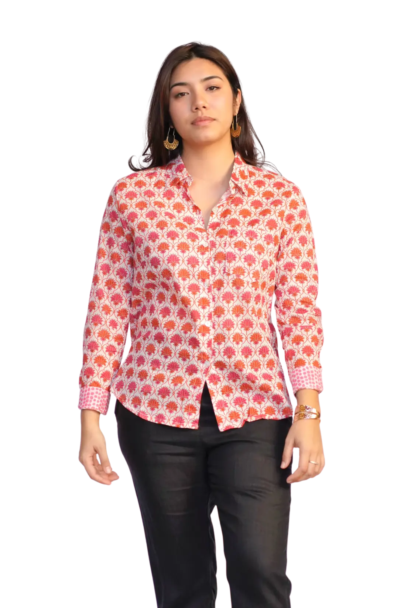 Frannie Shirt-Coral