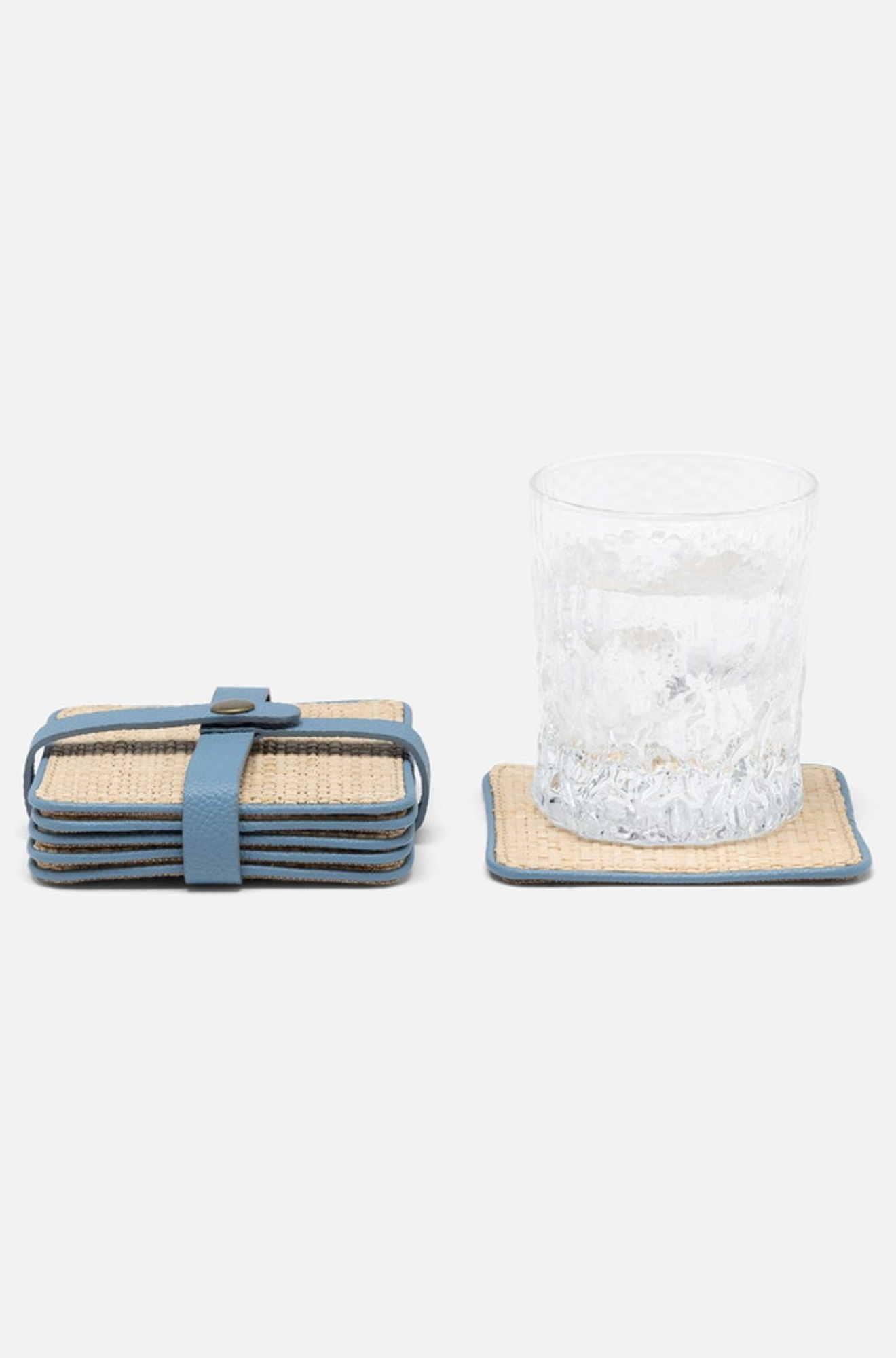 Kenneth Natural Coasters w/ Strap