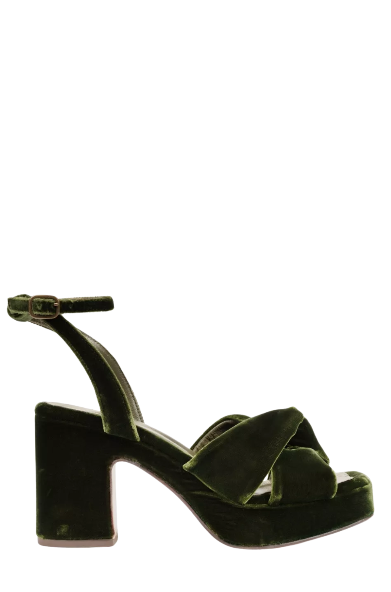 Hibiscus Platform Velvet Sandal