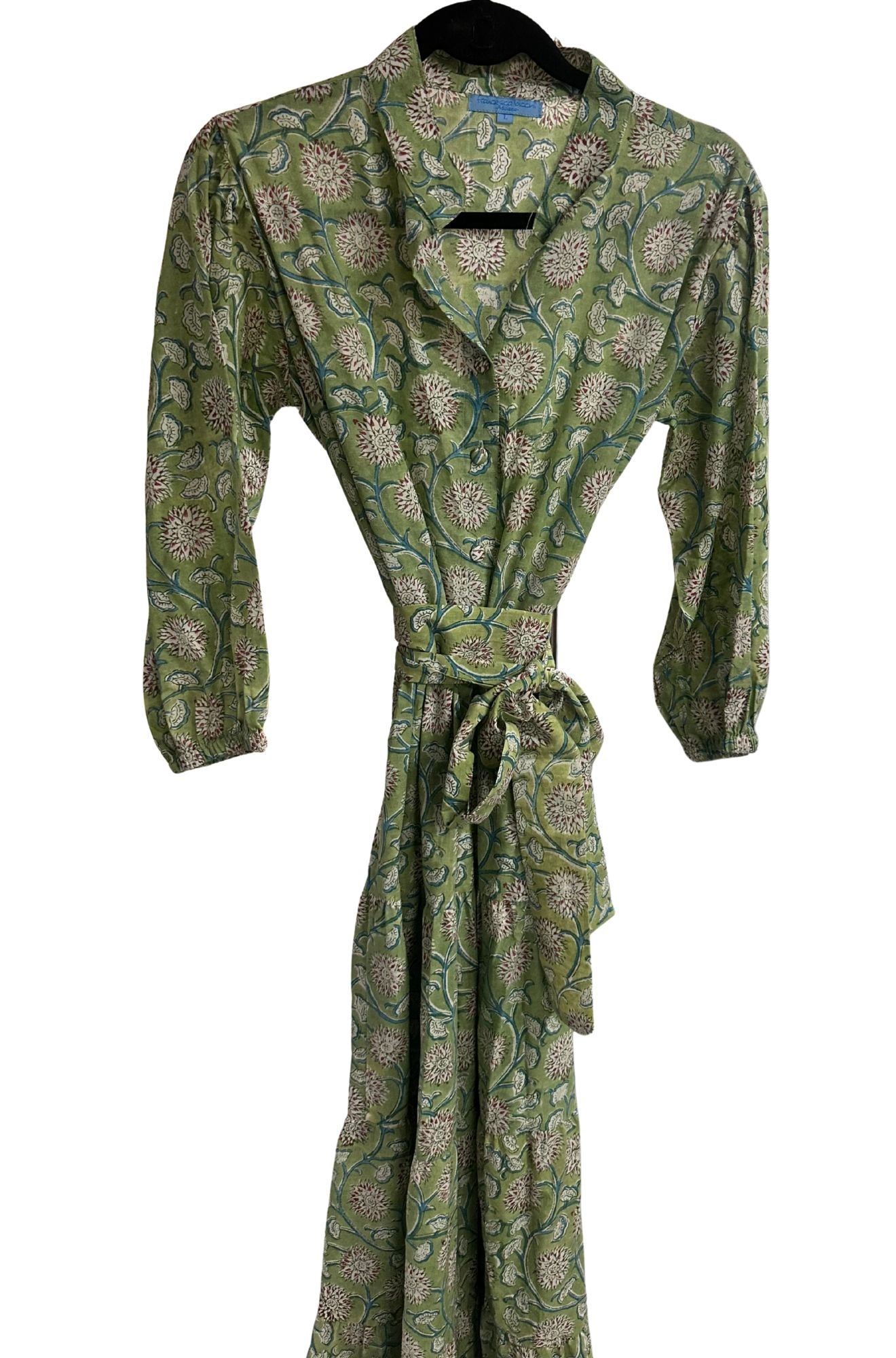 Green and Blue Blockprint Milan Dresses