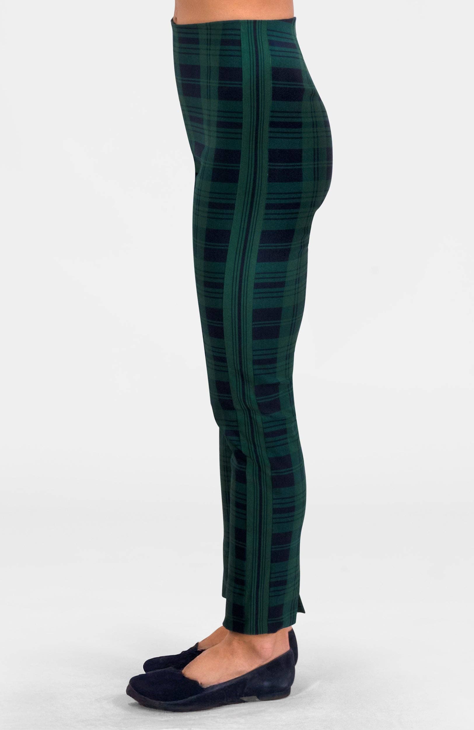 Gripeless Pull On Pants- Black Watch Plaid